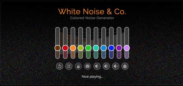 White Noise Generator Homepage